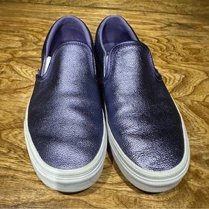 Vans METALLIC PURPLE slip ons Sz 9.5